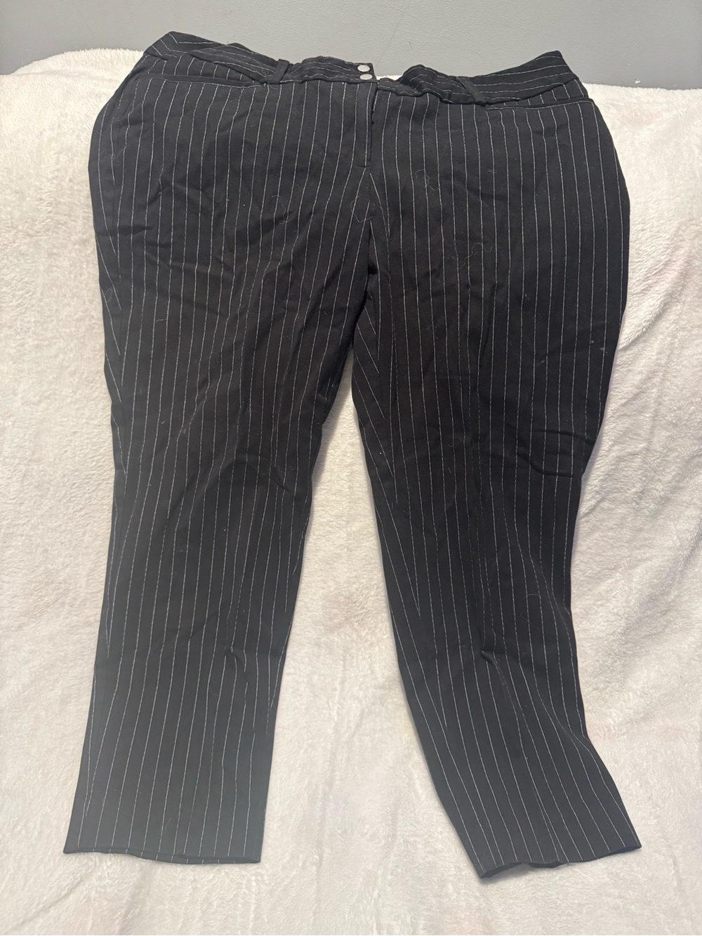 Apt. 9 Black Pinstripe Dress Trousers